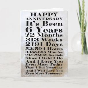 Lycklig Sugar 6e-årsdagen Kort