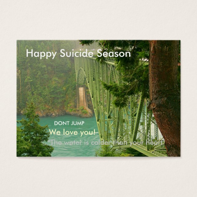 Lycklig Suicide Season Visitkort (Framsidan)