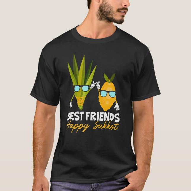 Lycklig Sukkot Day Lulav Handflatan Träd Israelite T Shirt (Framsida)