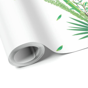 Lycklig Sukkot Lulav & Etrog Fyra arter Vattenfär Presentpapper