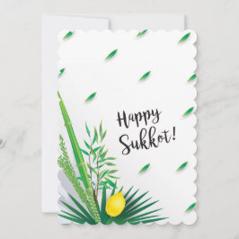 Lycklig Sukkot Lulav och Etrog Watercolor Inbjudningar