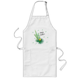 Lycklig Sukkot Lulav och Etrog Watercolor Mönster Långt Förkläde