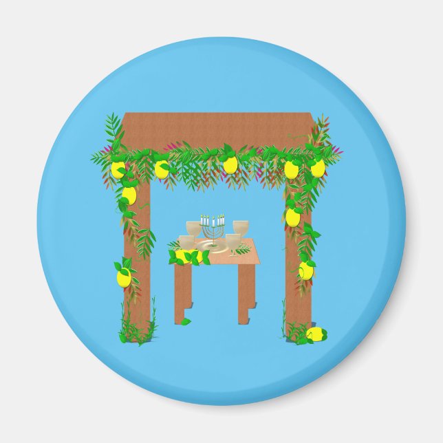 Lycklig Sukkot Magnet (Framsidan)