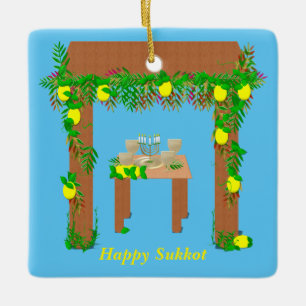 Lycklig Sukkot,Personlig Julgransprydnad Keramik