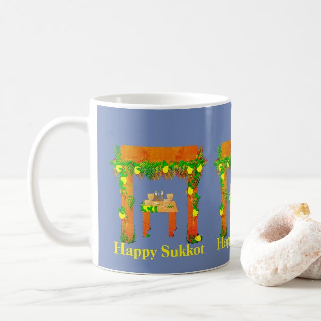 Lycklig Sukkot,Personlig Kaffemugg (Med munk)