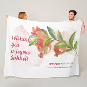 Lycklig Sukkot Sukkot Sameach Sukkah Decor Fleecefilt