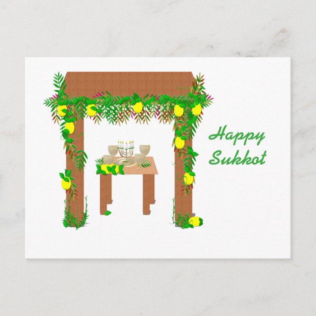 Lycklig Sukkot Vykort (Framsida)