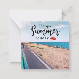 Lycklig Summer Helgdag Editable Anteckningskort