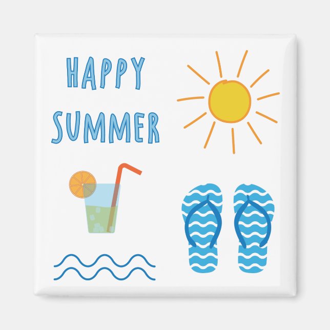 Lycklig Summer Magnet (Framsidan)