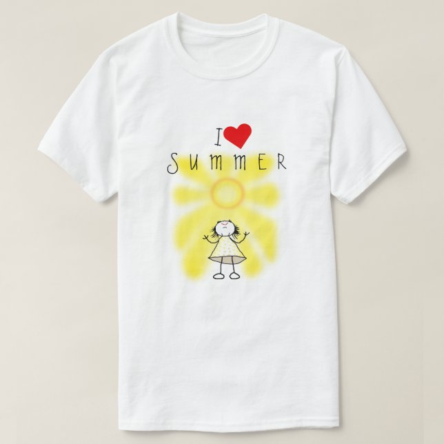 Lycklig Summer T-Shirt (Design framsida)