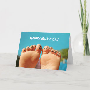 Lycklig Summer Toes Kort