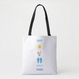 Lycklig Summer Tote Bag Tygkasse