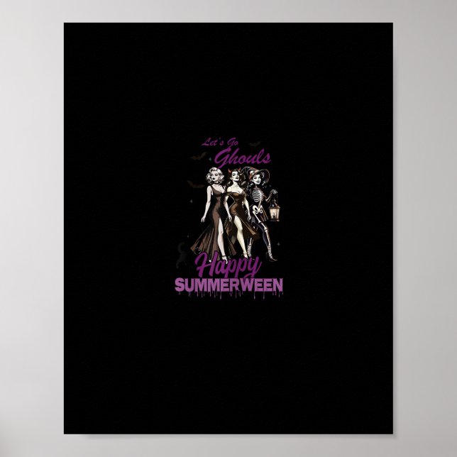 Lycklig Summerween Ghoul Girl Squad Poster (Framsidan)