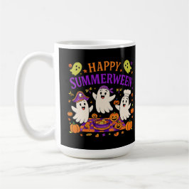 Lycklig Summerween Halloween Spooky Summer Ghost Kaffemugg