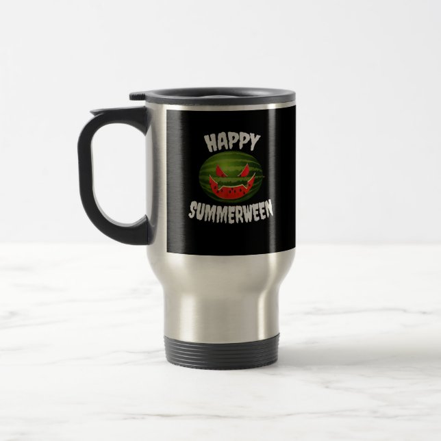 Lycklig Summerween Retro Watermelon Jack o lantern Resemugg (Vänster)
