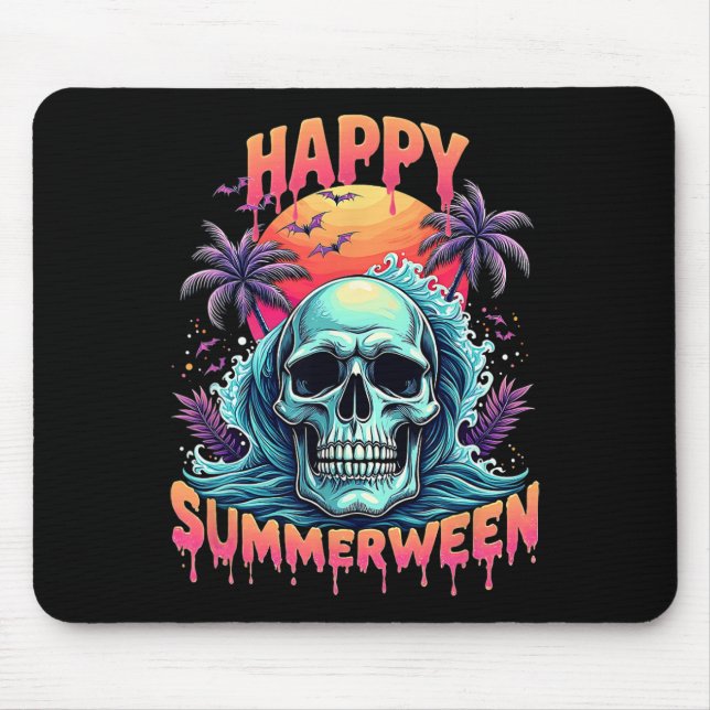Lycklig Summerween Skeleton Summer Watermelon Jack Musmatta (Framsidan)