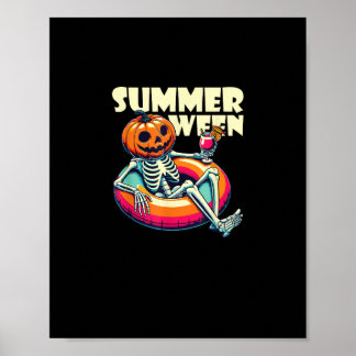 Lycklig Summerween Summer Halloween Chill Poster