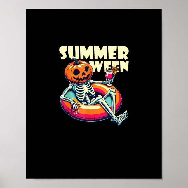 Lycklig Summerween Summer Halloween Chill Poster (Framsidan)