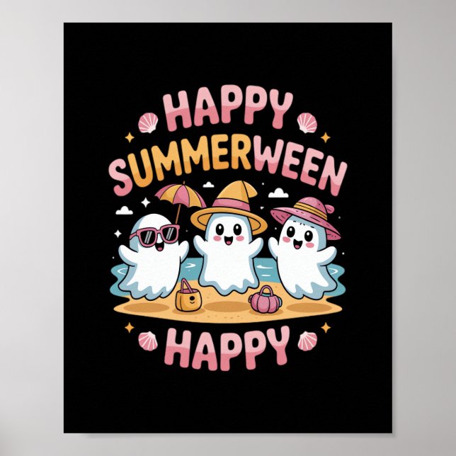 Lycklig Summerween Summer Halloween Meme Poster (Framsidan)