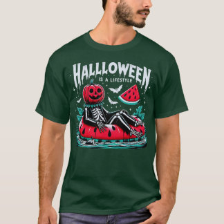 Lycklig Summerween Summer Watermelon Halloween är  T Shirt
