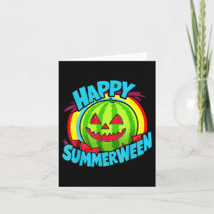 Lycklig Summerween Summer Watermelon Jack-o-lanter Kort