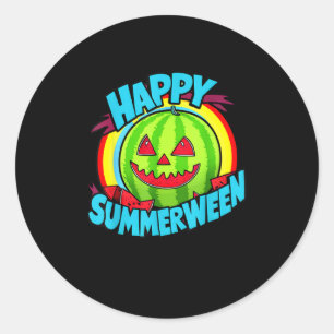 Lycklig Summerween Summer Watermelon Jack-O-Lanter Runt Klistermärke