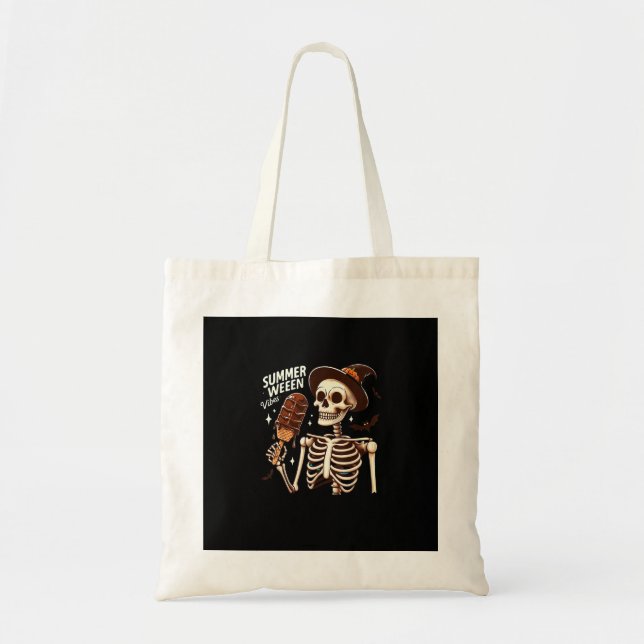 Lycklig Summerween Vibes Skeleton Glass Sommaren H Tygkasse (Framsidan)
