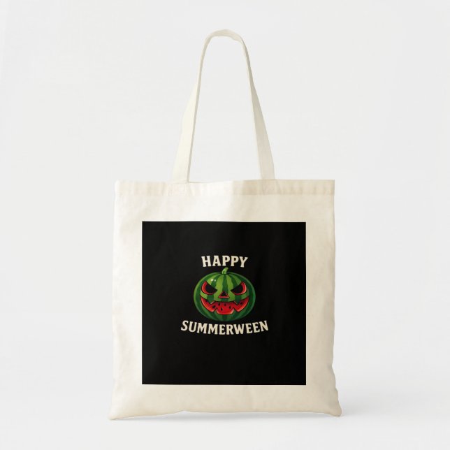 Lycklig Summerween Watermelon Jack O’ Lantern - Fu Tygkasse (Framsidan)