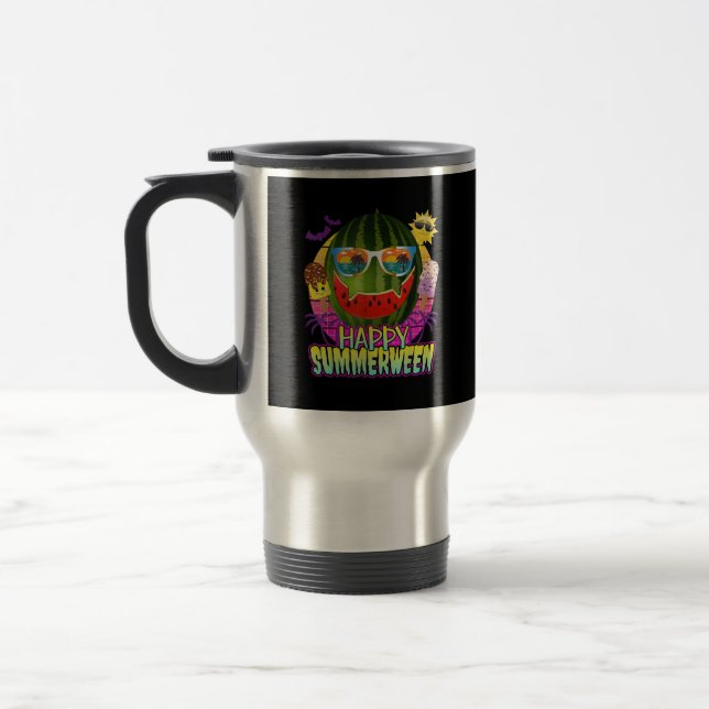 Lycklig Summerween Watermelon Jack o lantern, somm Resemugg (Vänster)