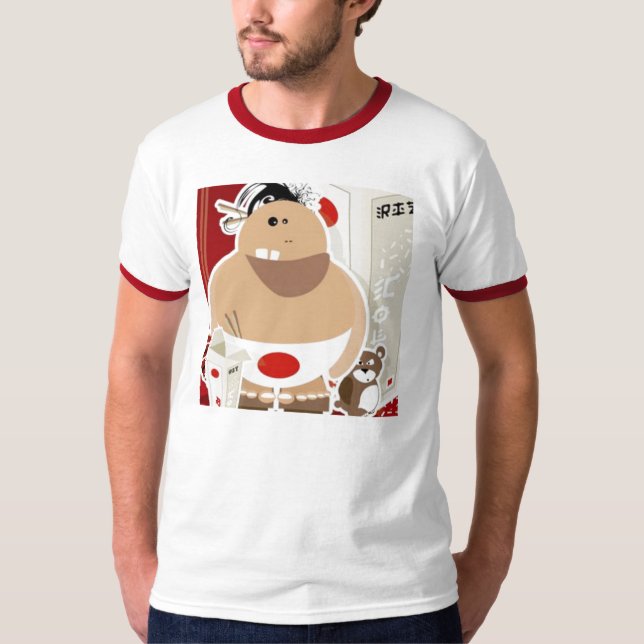 Lycklig Sumo T-shirt (Framsida)