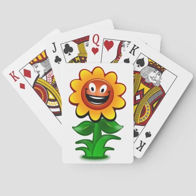 LYCKLIG SUNFLOWER SPEL KORT (Baksidan)