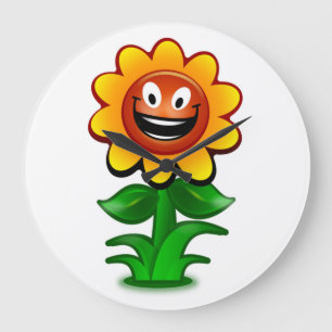 LYCKLIG SUNFLOWER STOR KLOCKA
