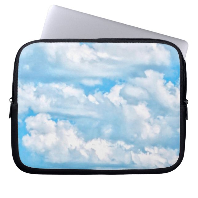 Lycklig Sunny Clouds Background Laptop Fodral (Framsidan)
