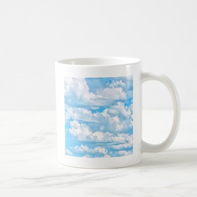 Lycklig Sunny Clouds Background Scenery Kaffemugg (Höger)