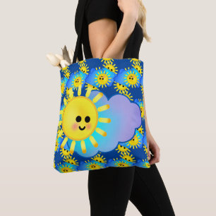 Lycklig Sunshine Smile Motivation Cute Himmel Clou Tygkasse