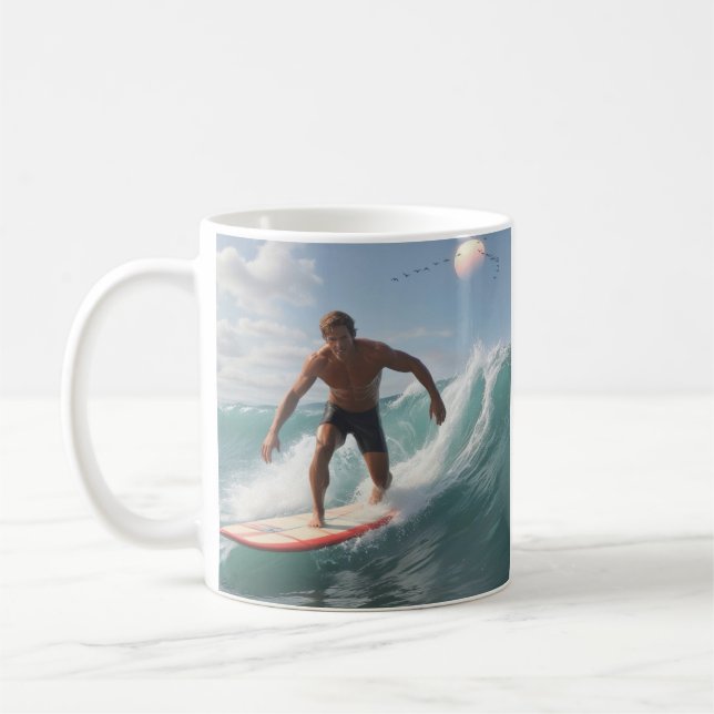 Lycklig Surfer Kaffemugg (Vänster)