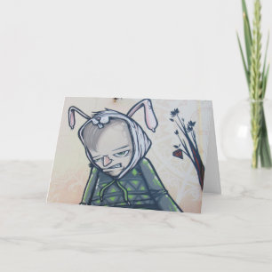 lycklig surreal påsk helgkort