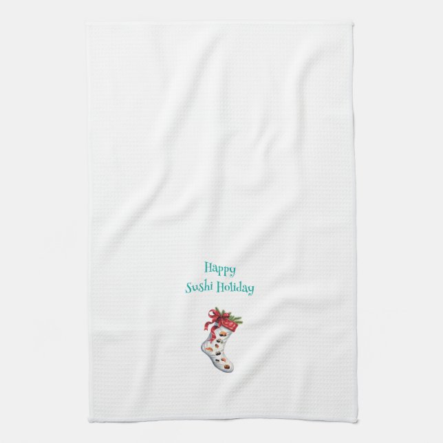 Lycklig Sushi Helgdag Kitchen Towels Kökshandduk (Vertikal)