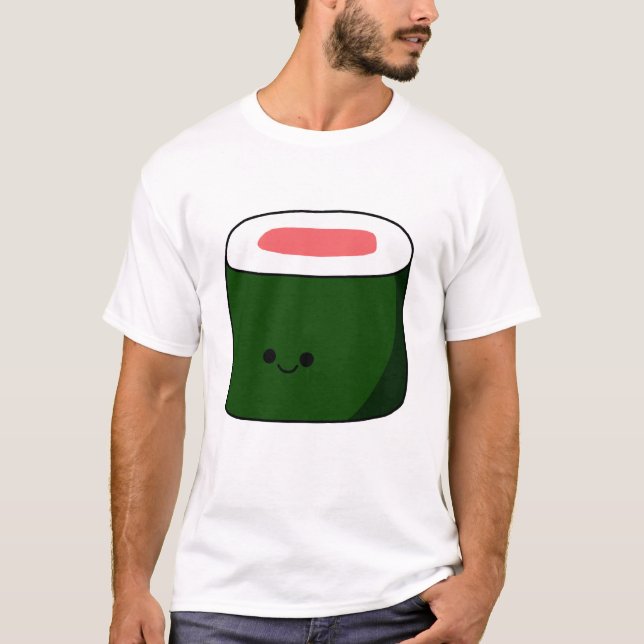 Lycklig SushiT-tröja T-shirt (Framsida)