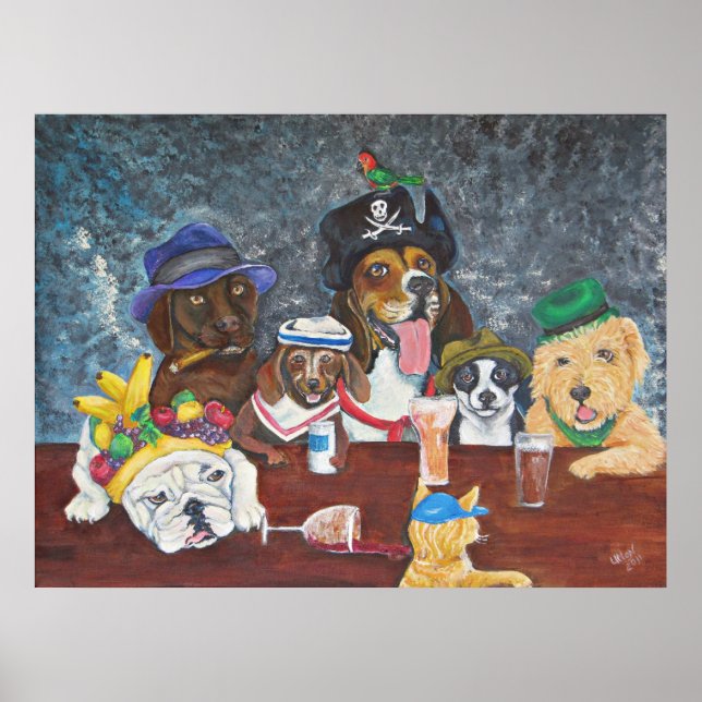 Lycklig Svan Saloon Poster (Framsidan)