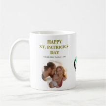 Lycklig svart katt Shamrock Foto St. Patrick's Day