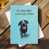 Lycklig Svart lab bästa Hund Pappa någonsin Fars d