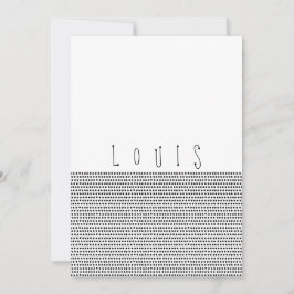 LYCKLIG | Svart prickat födelseattest Meddelande