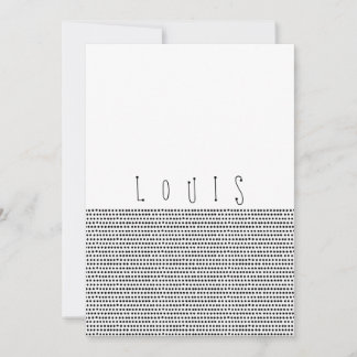 LYCKLIG | Svart prickat födelseattest Meddelande