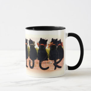 Lycklig svarta katter mugg