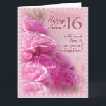 Lycklig Sverige 16 8,5 x 11 födelsedag Kort<br><div class="desc">Ett Digitalbcon Bilder Design med temat rosa ros och snöre färg med anpassningsbar bilder, former, mönster, penslar, typsnitt och stilar i detta natura STORA 8, 5 X 11-födelsedagskort. Det här kortet är designad särskilt för en mor- eller farförälder till ge till deras stora dotter. Den kan anpassas (på begäran) för...</div>