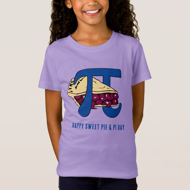 Lycklig Sweet Cherry Paj PI DAY Kids T Shirt (Framsida)