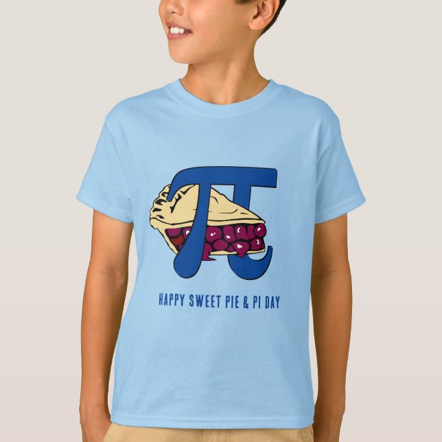 Lycklig Sweet Cherry Paj PI DAY unisex T Shirt (Framsida)