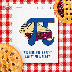 Lycklig Sweet Cherry Paj PI DAY Vykort