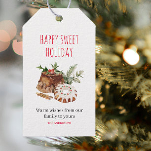 Lycklig Sweet Helgdag   Jul Presentetikett